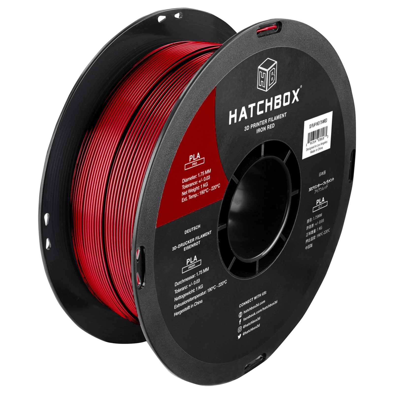 HATCHBOX PLA PRO+ 3D Printer Filament, Dimensional Accuracy +/ 0.03 mm