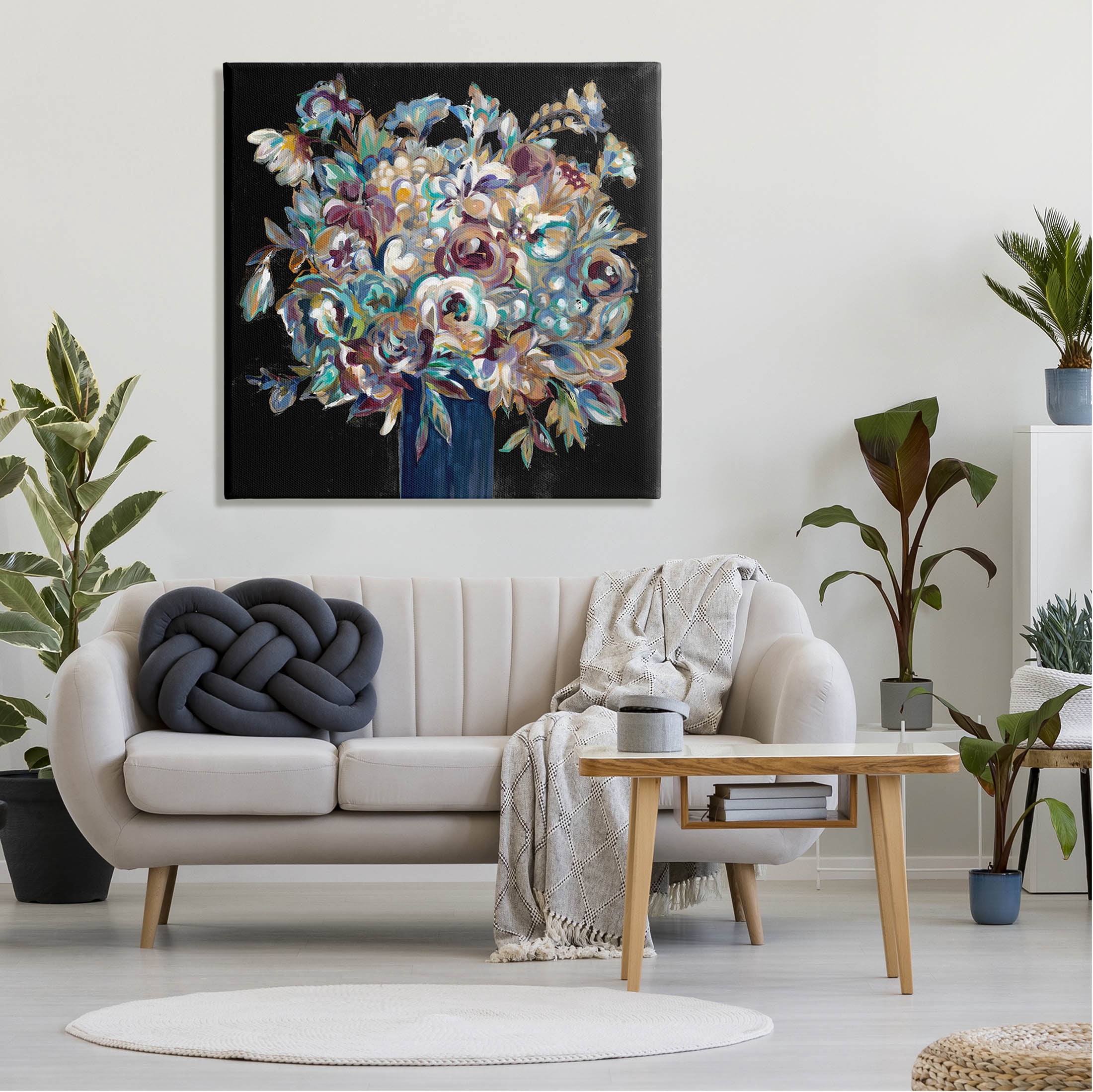 Stupell Industries Modern Flower Bouquet Painting Painting Gallery Wrapped Canvas Print Wall Art, Design by Liz Jardine