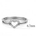 thumbnail image 4 of Rings for Women Silver 316L Stainless Steel DA245 - AAA Grade Cubic Zirconia in Clear, 4 of 6