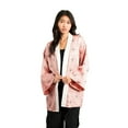 thumbnail image 4 of Demon Slayer Nezuko Long Sleeve Pink Women's Cosplay Robe, 4 of 6