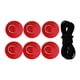 thumbnail image 1 of Kit de 6 anillos en D de PVC para fijación de cubierta, kit de amarre de cubierta, anillo en D Rojo, 1 of 9