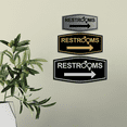 thumbnail image 3 of Fancy Restrooms Right Arrow (Gender Symbols) Sign (Black) - Medium, 3 of 4