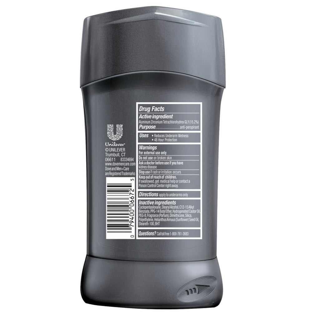 Dove Men + Care 48 Hour Antiperspirant Stick, Extra Fresh, 2.7 Ounces, Pack of 6