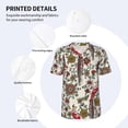 thumbnail image 3 of Rateoe Dark Enchanted Flowers And Birds Pattern Men’s Baseball Short Sleeve Polo Shirt, Midweight Men's Shirt Golf Shirt Polo Shirts Quick Dry Short-3X-Large, 3 of 7