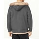 thumbnail image 3 of Ceisia Men's Outdoor Sports Jacket Hooded Long Sleeve Winter Loose Fit with Button Gift with Pockets, 3 of 7