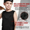 thumbnail image 5 of TUOYR Youth Kids Padded Compression Shirt Chest Protector Undershirt for Football up to Size XL, 5 of 7