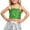 Green, variant on Girls Sparkling Carnival Adjustable Elastic Band Sequin Crop Top for Kids and Teens