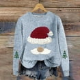 thumbnail image 2 of Lenpel Women's Christmas Sweaters Casual Plus Size Crew Neck Long Sleeve Graphic Knit Pullover Tops Fall Fashion Clothes, 2 of 4