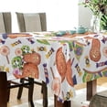 thumbnail image 3 of 60"x60" Halloween Pumpkin Tablecloth, Waterproof Washable Polyester Square Table Cover, Durable Tablecloth for Kitchen Dining Table Party Decor, 3 of 7