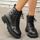 thumbnail image 2 of NECHOLOGY Botas Mujer Adulto Femenino Zapatos Botines mujer Botas de mujer de otoño e invierno a juego de colores a la moda con botas con cremallera lateral (Black, 7), 2 of 7