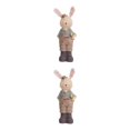 thumbnail image 3 of maskred Delightful Rabbit Statue Figurines Animal Sculpture Craft Wedding Gift male 8.5x23.5cm 2Set, 3 of 6