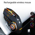 thumbnail image 4 of Monstrate Ratón óptico inalámbrico ajustable para juegos de 3200DPI, ratón para juegos de 2,4 Ghz, ratón LED para ordenador, ratón receptor USB para Type6 NO6, 4 of 6