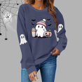 thumbnail image 2 of Bovemsi Pullover Sweatshirts for Women Halloween Season Funny Long Sleeve Graphic Crewneck Tops Cute Sweater Spooky Season Sweatshirt, 2 of 4