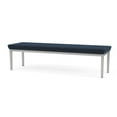 thumbnail image 2 of Amherst Steel Reception Waiting 18" 3 Seat Bench / Silver Steel / Blue, 2 of 3
