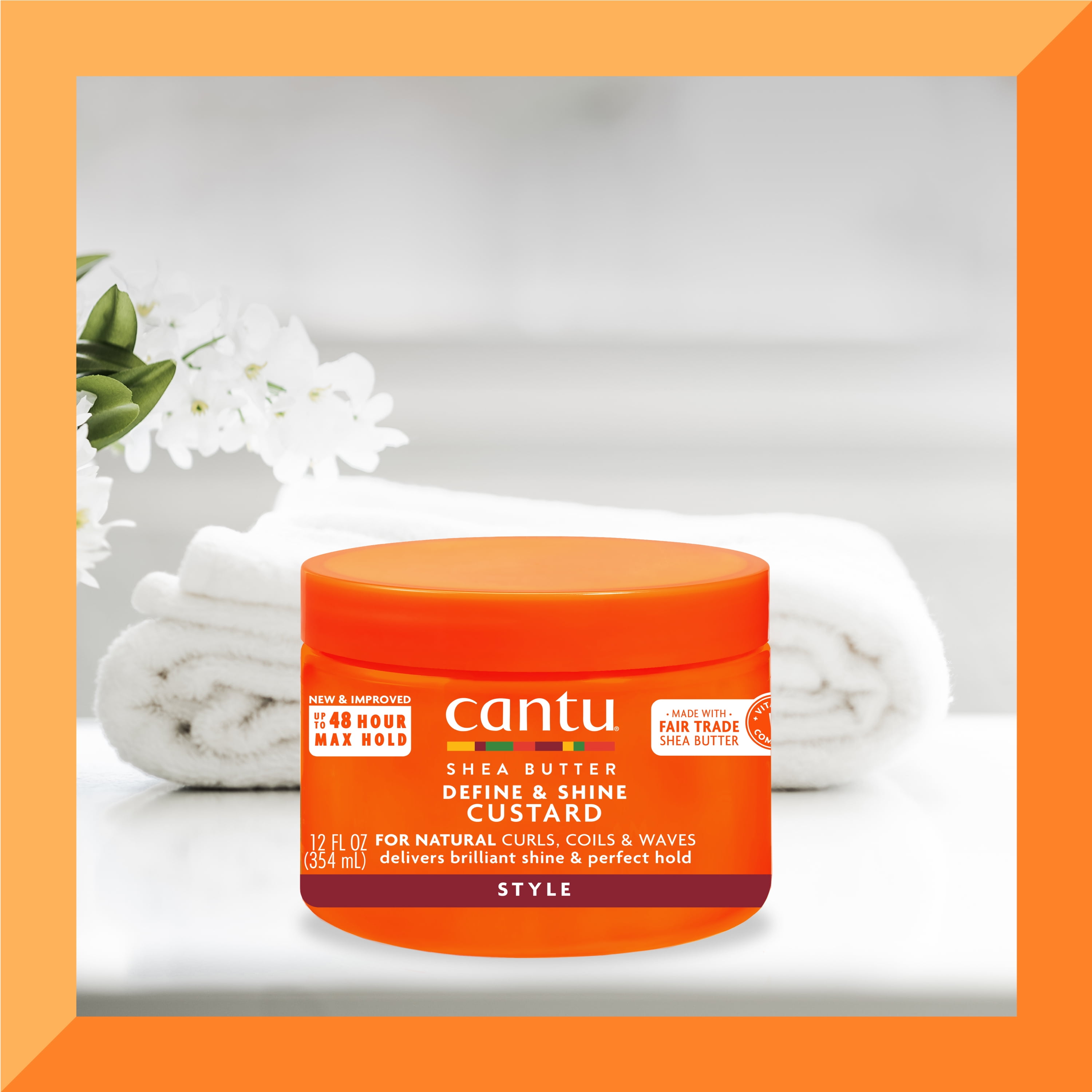 Cantu Define & Shine Custard with Shea Butter, 12 fl oz