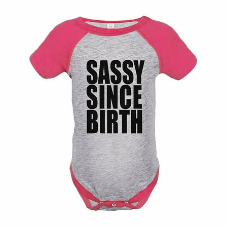 Sassy Bodysuit - 7 ate 9 Apparel Girl's Sassy Birthday Pink Raglan Onepiece - 18 Month Onepiece