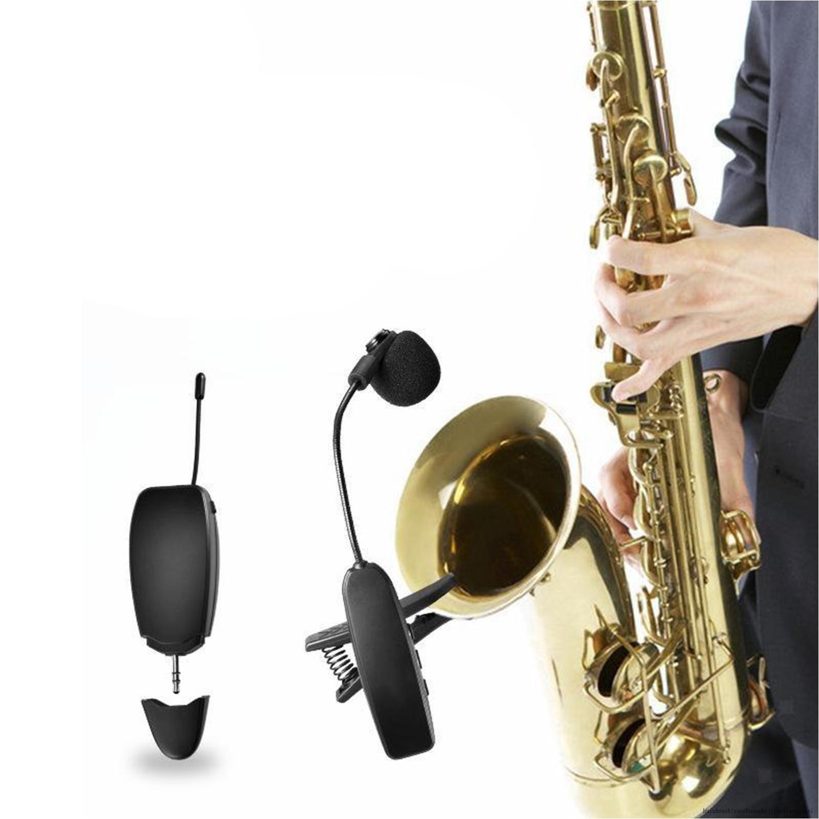 Wireless Saxophone Microphone System Professional Sax Mic Receiver