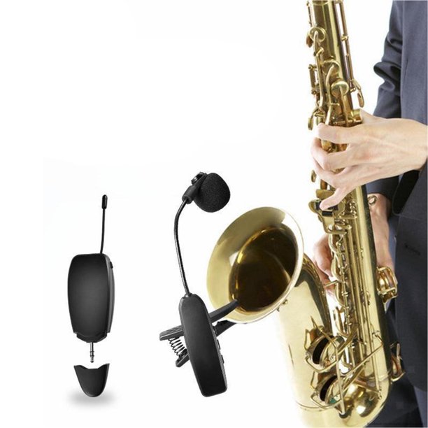 Wireless Saxophone Microphone System Professional Sax Mic Receiver