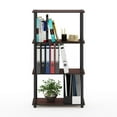 thumbnail image 6 of Furinno Turn-N-Tube 23.6 W x 11.4 D x 43.25 H 4-Shelf Decorative Shelves, Walnut and Brown, 6 of 10