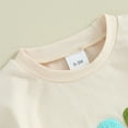 thumbnail image 5 of Bagilaanoe Newborn Baby Girl Boy Rompers Letter Embroidery Short Sleeve Bodysuits 3M 6M 12M 18M Infant Casual One Piece Short Jumpsuit, 5 of 8