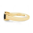 thumbnail image 2 of AFFY Princess Cut Black Natural Diamond Solitaire Ring in 10k Yellow Gold, 2 of 6