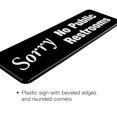 thumbnail image 3 of Excello Global Products Sorry No Public Restroom Sign: Easy to Mount Informative Plastic Sign with Symbols 9x3, Pack of 3 (Black) - EGP-HD-0269, 3 of 5
