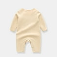 thumbnail image 2 of Hwmodou Boys Jumpsuits Cotton Blend Toddler Boys Thermal Underwear Solid Rompers Jumpsuits Fall Winter One Piece Romper,12-18M, 2 of 3