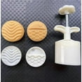 thumbnail image 6 of Mooncake Mold 75g- Cookie Stamps Plastic Hand Press Bright moon Shape Kitchen Gadgets DIY Baking Pastry Tool 2.1in (Moon sea waves), 6 of 12