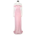 thumbnail image 4 of Maternity Off Shoulder Chiffon Gown for Photography Split Front Maxi Pregnancy Dress for Photoshoot, 4 of 8