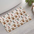 thumbnail image 2 of Beige Highland Cow Boot Flower Pattern Bathroom Rugs Mat,Non Slip Microfiber Bathroom Rug,Rubber Backing,Soft Bathroom Mats for Bathroom Floor,Tub and Shower,17x27in(43x68cm), 2 of 5