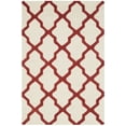 thumbnail image 3 of SAFAVIEH Cambridge Liam Geometric Wool Area Rug, Ivory/Rust, 4' x 6', 3 of 7