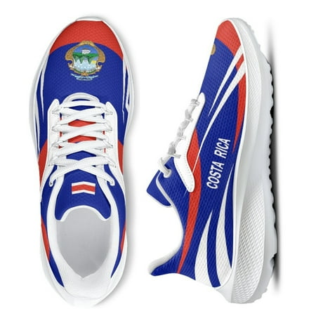 

Costa Rica Flag Women s Sneakers Fashion Unisex Brand Summer New Sneakers Lightweight Lace Up Walking Shoes Zapatos
