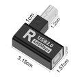 thumbnail image 5 of Adaptador Impresión USB 2.0 Tipo B Extensor Enchufe Derecho 90 Grados para Escáner Impresora, 5 of 5