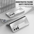 thumbnail image 2 of Dteck for Samsung Galaxy Z Fold 5 5G Case with Hinge Protection, Shockproof Luxury Plating Hybrid with Screen Protector Kickstand Rugged All-Inclusive Case for Samsung Z Fold 5 2023,Silver, 2 of 7