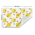 thumbnail image 3 of YFYANG Washable Heat-Resistant Placemats, 70% PVC/30% Polyester, Yellow Polka Dot Flowers Kitchen Table Mat, 12" x 18" 4 Piece, 3 of 6