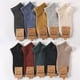 thumbnail image 4 of Calcetines náuticos de algodón de color liso para hombre, calcetines cortos, calcetines casuales para hombre, calcetines de algodón anticaída, 4 of 6