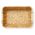 thumbnail image 5 of Casafield (Set of 2) Water Hyacinth Oval Storage Baskets with Wooden Handles - Medium Woven Bin Organizers, 5 of 7