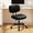 Black, variant on Kelno Armless Office Chair Height Adjustable Swivel Rolling Task Chair with Lumbar Support PU Leather Desk Chair, Black