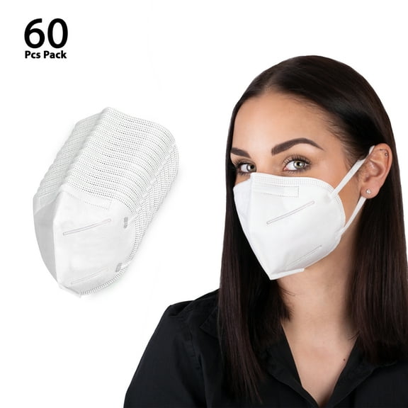 VOS Disposable Dust Protection Mask - Pack of 60: Comfortable Fit, Breathable Fabric, Ideal for Construction, Cleaning, and Outdoor Use!
