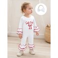 thumbnail image 6 of BemeyourBBs Baby Girl Christmas Outfit Bow Letter Long Sleeve Romper Headband, 6 of 9
