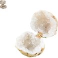 thumbnail image 1 of Crystal Cave Ring Box,White Crystal Round Geode Ring Box With Couple Rings Set,Natural Crystal Agate Geode Ring Box Jewelry Box,For Proposal,Wedding,Quartz Keepsake Ornaments Gift For Girls (Box*1), 1 of 1