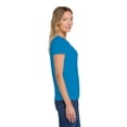 thumbnail image 5 of Gildan Women's Heavy Cotton T-Shirt, Short Sleeve Crewneck Classic Fit Tee, Sapphire, Size-3XL, 5 of 5