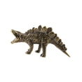 thumbnail image 4 of Figurina de dinosaurio de latón STEGOSAURUS Decoración de escritorio en miniatura Figura de dinosaurio Pet para jardín Dino Entrezadores Cumpleaños, 4 of 9