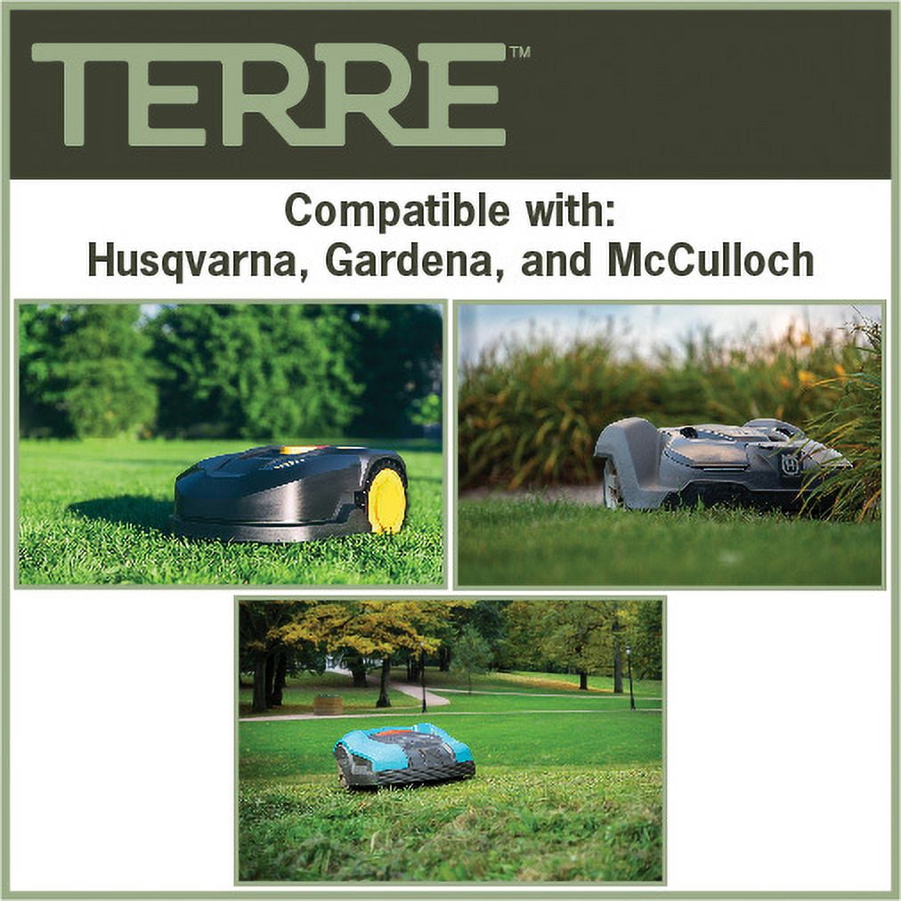 Terre Products, 30 Pack, Robotic Lawn Mower Replacement Blades, Compatible with Husqvarna Automower, Gardena Sileno, McCulloch ROB S Series, and more