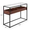 thumbnail image 7 of Lumisource Display Contemporary Console Table in Black Metal, Walnut Wood, and Clear Glass, 7 of 7