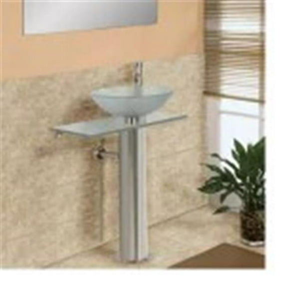 DecoLav 3401T Pedestal Sink Pedestal Fixture Glass ;Crystal