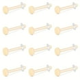 thumbnail image 2 of LAURITAMI 12Pcs Clear Cartilage Earring 16G Clear Acrylic Bioflex Tragus Retainer Plastic Lip Rings 6/8/10Mm, 2 of 3