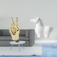 thumbnail image 2 of Escultura De Porcelana Con Gesto De Mano, Figura De Caballo, Estatua Creativa De Animal, Decoración Para Sala De Estar, Oficina, Armario, Estante, Chimenea, Adorno De Mesa., 2 of 8