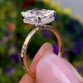 thumbnail image 3 of solitaire jewels Huge 6.5CT Radiant Moissanite Hidden Halo Engagement Ring For Women, 10K White Gold, 3 of 6