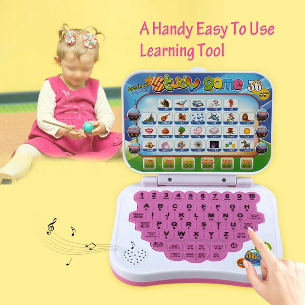 Fdit Ordinateur portable éducatif, bébé enfants enfants étude  d'apprentissage éducatif bilingue jouet ordinateur portable jeu d'ordinateur,  ordinateur portable bébé 